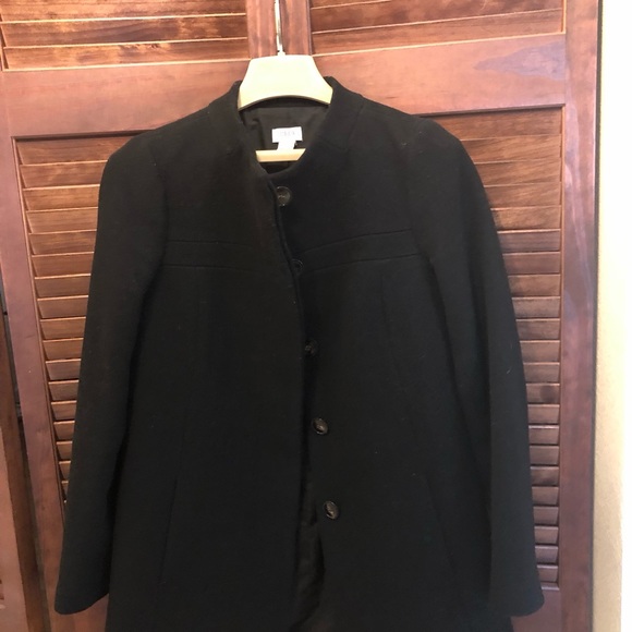 J. Crew classic black pea coat in great condition! - Picture 2 of 7